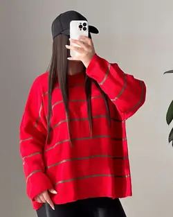 بلوز دخترانه راه راه اسپرت 72616