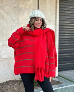 بلوز دخترانه راه راه اسپرت 72616