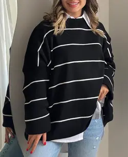 بلوز دخترانه راه راه اسپرت پر طرفدار 69384