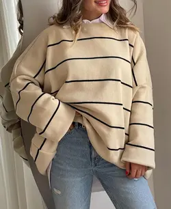 بلوز دخترانه راه راه اسپرت پر طرفدار 69384