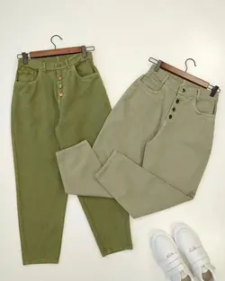 شلوار مام كتان رنگي پر طرفدار كد 301271