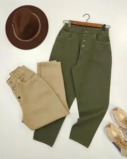 شلوار مام كتان رنگي پر طرفدار كد 301271