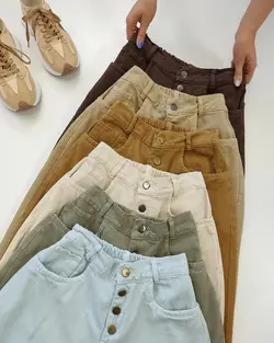 شلوار مام كتان رنگي پر طرفدار كد 301271