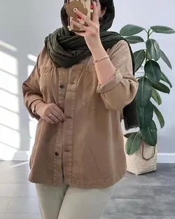 مانتو كتان رنگي زا. را كد 382271