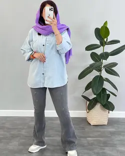 مانتو كتان رنگي زا. را كد 382271