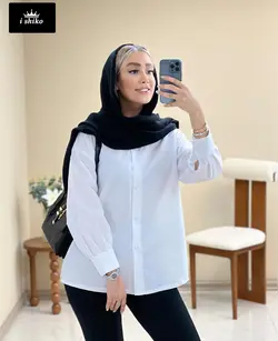 شومیز ترند پر طرفدار سفيد کد 17045