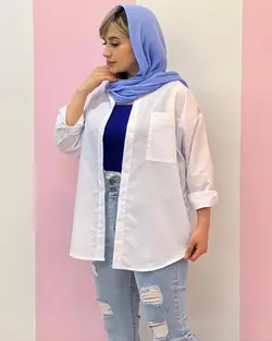 مانتو اسپرت تك جيب پوپلين كد 59227