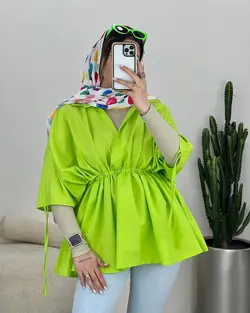 مانتو كمركش آستين گت كد 3392