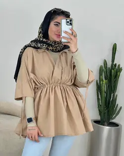 مانتو كمركش آستين گت كد 3392
