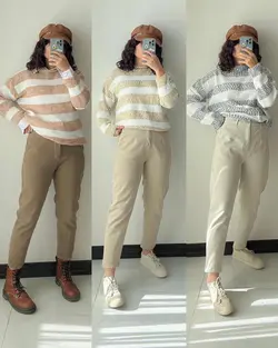 شلوار مام فيت رنگي كد 51744