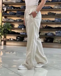 شلوار بگ لينن  نچرال كد 1855