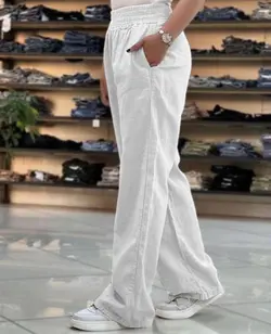 شلوار بگ لينن  نچرال كد 1855