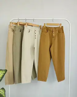 شلوار مام فيت رنگي كد 1725