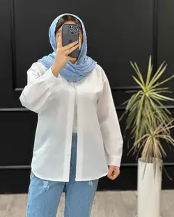 شوميز سفيد ساده پر كاربرد كد 1352