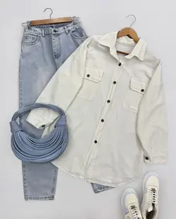 مانتو شومیزی دو جیب A کد 1304