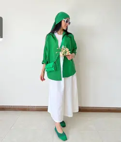 مانتو اسپرت تك جيب پوپلين كد 1526