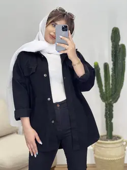مانتو كتان دو جيب رنگي M كد 665583