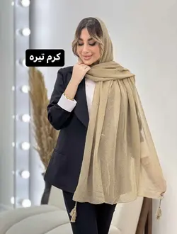 شال پلیسه آنا منگوله دار کد 4801