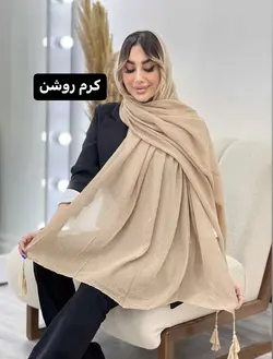 شال پلیسه آنا منگوله دار کد 4801