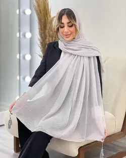 شال پلیسه آنا منگوله دار کد 4801