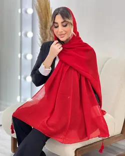 شال پلیسه آنا منگوله دار کد 4801