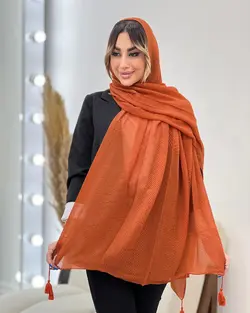 شال پلیسه آنا منگوله دار کد 4801