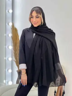 شال پلیسه آنا منگوله دار کد 4801