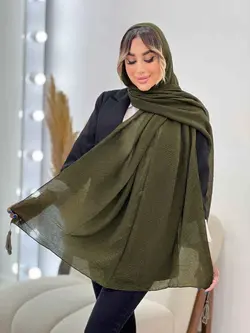 شال پلیسه آنا منگوله دار کد 4801
