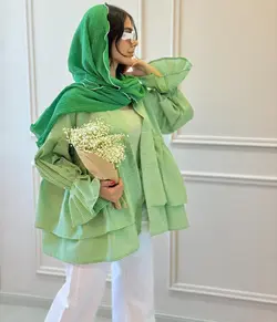 مانتو عروسكي چين دار T كد 3682