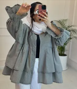 مانتو عروسكي چين دار T كد 3682