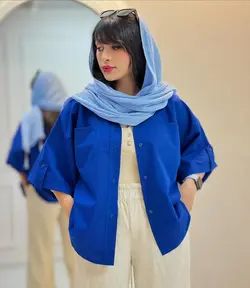 مانتو شوميزي نيلي T كد 5070516