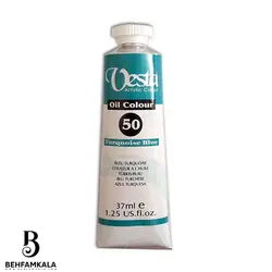 رنگ روغن وستا مدل Turquoise Blue 50 حجم ۳۷ میلی لیتر | فروشگاه اینترنتی بهفام کالا