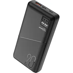 پاوربانک 20000mAH فست  Porodo Blue LCD 22.5w PD&QC pb054