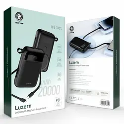 پاوربانک 20000mAh وایرلسGreen Lion magsafe luzern  PD 22.5w magsafe
