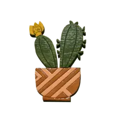 پیکسل طرح کاکتوس گلدار