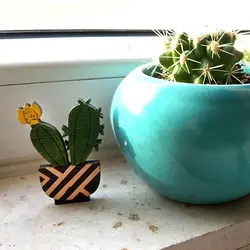 پیکسل طرح کاکتوس گلدار