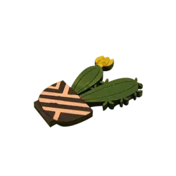 پیکسل طرح کاکتوس گلدار