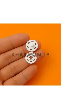 دکمه قفلی پلاستیکی کوچک مشکی و سفید و نامرئی - خرازیم