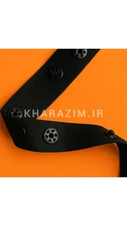 دکمه ریلی سفید مشکی - خرازیم