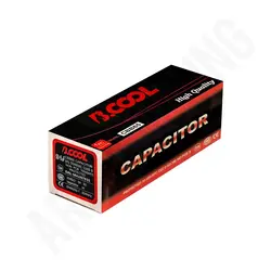 خازن روغنی 5+50 میکروفاراد - آرادبرودت - فروش قطعات و لوازم یدکی برودتی کولری یخچالی و سردخانه