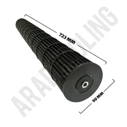 پروانه بلوور سایز 90×723 میلیمتر - آرادبرودت فروش قطعات و لوازم یدکی برودتی کولری یخچالی و سردخانه