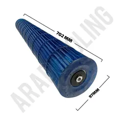 پروانه بلوور سایز 97×702 میلیمتر - آرادبرودت فروش قطعات و لوازم یدکی برودتی کولری یخچالی و سردخانه