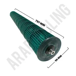 پروانه بلوور سایز 96×797 میلیمتر - آرادبرودت فروش قطعات و لوازم یدکی برودتی کولری یخچالی و سردخانه