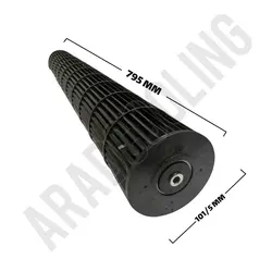 پروانه بلوور سایز 101/5×795 میلیمتر - آرادبرودت فروش قطعات و لوازم یدکی برودتی کولری یخچالی و سردخانه