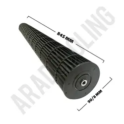 پروانه بلوور سایز 90/8×845 میلیمتر - آرادبرودت فروش قطعات و لوازم یدکی برودتی کولری یخچالی و سردخانه