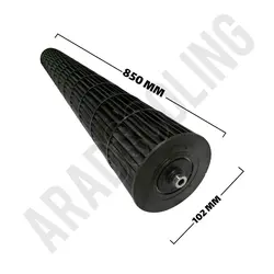 پروانه بلوور سایز 102×850 میلیمتر - آرادبرودت فروش قطعات و لوازم یدکی برودتی کولری یخچالی و سردخانه