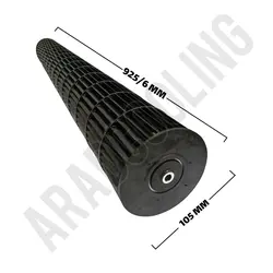پروانه بلوور سایز 105×925/6 میلیمتر - آرادبرودت فروش قطعات و لوازم یدکی برودتی کولری یخچالی و سردخانه