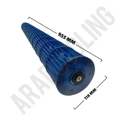 پروانه بلوور سایز 118×955 میلیمتر - آرادبرودت فروش قطعات و لوازم یدکی برودتی کولری یخچالی و سردخانه