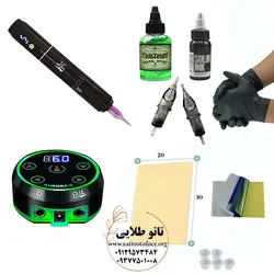 پک کامل دستگاه تاتو بدن پن مست کروسومی تخفیفی اصل با گارانتی کد T459