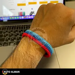 دست بند بی ام و ام کالر بافت ریز | اکسسوری BMW